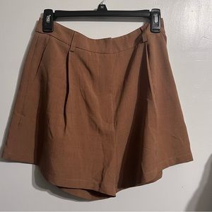 Tan High Waist Shorts || COMMENSE